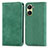 Coque Portefeuille Livre Cuir Etui Clapet S04D pour Vivo Y16 Vert