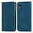 Coque Portefeuille Livre Cuir Etui Clapet S04D pour Wiko Jerry 4 Bleu