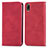 Coque Portefeuille Livre Cuir Etui Clapet S04D pour Wiko Jerry 4 Rouge