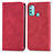 Coque Portefeuille Livre Cuir Etui Clapet S04D pour Wiko Power U30 Rouge