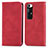 Coque Portefeuille Livre Cuir Etui Clapet S04D pour Xiaomi Mi 10S 5G Rouge