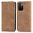 Coque Portefeuille Livre Cuir Etui Clapet S04D pour Xiaomi Redmi 10 4G Marron