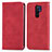 Coque Portefeuille Livre Cuir Etui Clapet S04D pour Xiaomi Redmi 9 Rouge