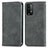 Coque Portefeuille Livre Cuir Etui Clapet S04D pour Xiaomi Redmi 9T 4G Gris