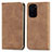 Coque Portefeuille Livre Cuir Etui Clapet S04D pour Xiaomi Redmi K40 5G Marron