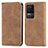 Coque Portefeuille Livre Cuir Etui Clapet S04D pour Xiaomi Redmi K50 5G Marron