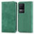 Coque Portefeuille Livre Cuir Etui Clapet S04D pour Xiaomi Redmi K50 5G Vert