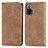 Coque Portefeuille Livre Cuir Etui Clapet S04D pour Xiaomi Redmi Note 10 Pro Max Marron