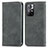 Coque Portefeuille Livre Cuir Etui Clapet S04D pour Xiaomi Redmi Note 11T 5G Gris