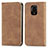 Coque Portefeuille Livre Cuir Etui Clapet S04D pour Xiaomi Redmi Note 9 Pro Marron