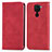 Coque Portefeuille Livre Cuir Etui Clapet S04D pour Xiaomi Redmi Note 9 Rouge