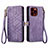 Coque Portefeuille Livre Cuir Etui Clapet S05D pour Apple iPhone 13 Pro Max Violet