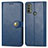 Coque Portefeuille Livre Cuir Etui Clapet S05D pour Motorola Moto E20 Bleu