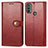 Coque Portefeuille Livre Cuir Etui Clapet S05D pour Motorola Moto E20 Rouge