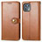 Coque Portefeuille Livre Cuir Etui Clapet S05D pour Motorola Moto Edge 20 Lite 5G Marron