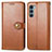 Coque Portefeuille Livre Cuir Etui Clapet S05D pour Motorola Moto Edge S30 5G Marron