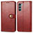 Coque Portefeuille Livre Cuir Etui Clapet S05D pour Motorola Moto Edge S30 5G Rouge