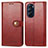Coque Portefeuille Livre Cuir Etui Clapet S05D pour Motorola Moto Edge X30 5G Rouge