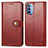 Coque Portefeuille Livre Cuir Etui Clapet S05D pour Motorola Moto G31 Rouge