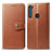 Coque Portefeuille Livre Cuir Etui Clapet S05D pour Motorola Moto One Fusion Plus Marron