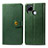 Coque Portefeuille Livre Cuir Etui Clapet S05D pour Realme 7i RMX2193 Vert