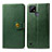 Coque Portefeuille Livre Cuir Etui Clapet S05D pour Realme C21 Vert