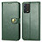 Coque Portefeuille Livre Cuir Etui Clapet S05D pour Realme GT Master 5G Vert