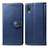 Coque Portefeuille Livre Cuir Etui Clapet S05D pour Samsung Galaxy A02 Bleu