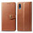 Coque Portefeuille Livre Cuir Etui Clapet S05D pour Samsung Galaxy A02 Marron