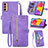 Coque Portefeuille Livre Cuir Etui Clapet S05D pour Samsung Galaxy F13 4G Violet