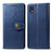 Coque Portefeuille Livre Cuir Etui Clapet S05D pour Samsung Galaxy M01 Core Bleu