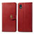 Coque Portefeuille Livre Cuir Etui Clapet S05D pour Samsung Galaxy M01 Core Rouge