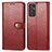 Coque Portefeuille Livre Cuir Etui Clapet S05D pour Samsung Galaxy M34 5G Rouge