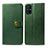 Coque Portefeuille Livre Cuir Etui Clapet S05D pour Samsung Galaxy M51 Vert