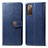 Coque Portefeuille Livre Cuir Etui Clapet S05D pour Samsung Galaxy S20 FE 4G Bleu