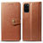 Coque Portefeuille Livre Cuir Etui Clapet S05D pour Samsung Galaxy S20 Plus 5G Marron