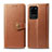 Coque Portefeuille Livre Cuir Etui Clapet S05D pour Samsung Galaxy S20 Ultra 5G Marron