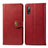 Coque Portefeuille Livre Cuir Etui Clapet S05D pour Sony Xperia Ace II Rouge