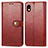 Coque Portefeuille Livre Cuir Etui Clapet S05D pour Sony Xperia Ace III SO-53C Rouge