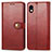 Coque Portefeuille Livre Cuir Etui Clapet S05D pour Sony Xperia Ace III SOG08 Rouge
