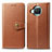 Coque Portefeuille Livre Cuir Etui Clapet S05D pour Xiaomi Mi 10i 5G Marron