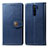 Coque Portefeuille Livre Cuir Etui Clapet S05D pour Xiaomi Redmi 9 Prime India Bleu