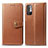 Coque Portefeuille Livre Cuir Etui Clapet S05D pour Xiaomi Redmi Note 10T 5G Marron