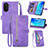 Coque Portefeuille Livre Cuir Etui Clapet S06D pour Huawei Nova Y71 Violet