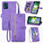 Coque Portefeuille Livre Cuir Etui Clapet S06D pour Motorola Moto E13 Violet