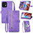 Coque Portefeuille Livre Cuir Etui Clapet S06D pour Motorola Moto Edge 40 Pro 5G Violet