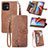 Coque Portefeuille Livre Cuir Etui Clapet S06D pour Motorola Moto Edge Plus (2023) 5G Marron