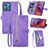 Coque Portefeuille Livre Cuir Etui Clapet S06D pour Motorola Moto G84 5G Violet