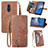 Coque Portefeuille Livre Cuir Etui Clapet S06D pour Nokia C3 Marron