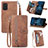 Coque Portefeuille Livre Cuir Etui Clapet S06D pour Nokia G100 Marron